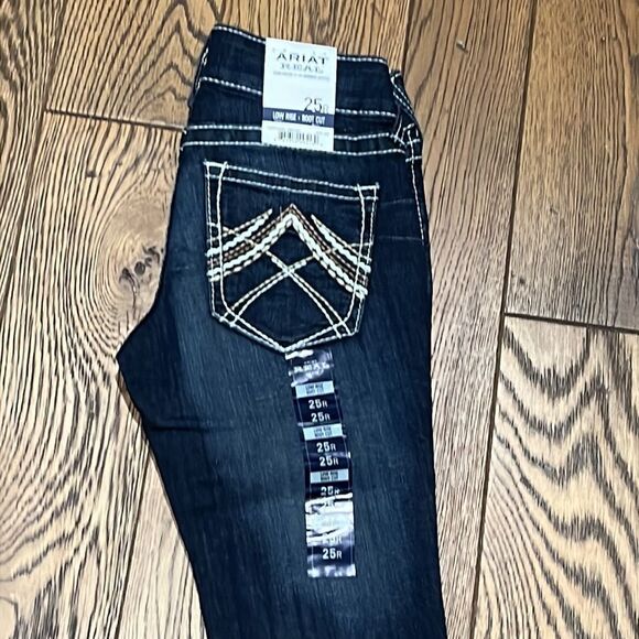 REAL ARIAT Low Rise Boot Rosy Whipstitch Jeans C21 - Picture 8 of 11